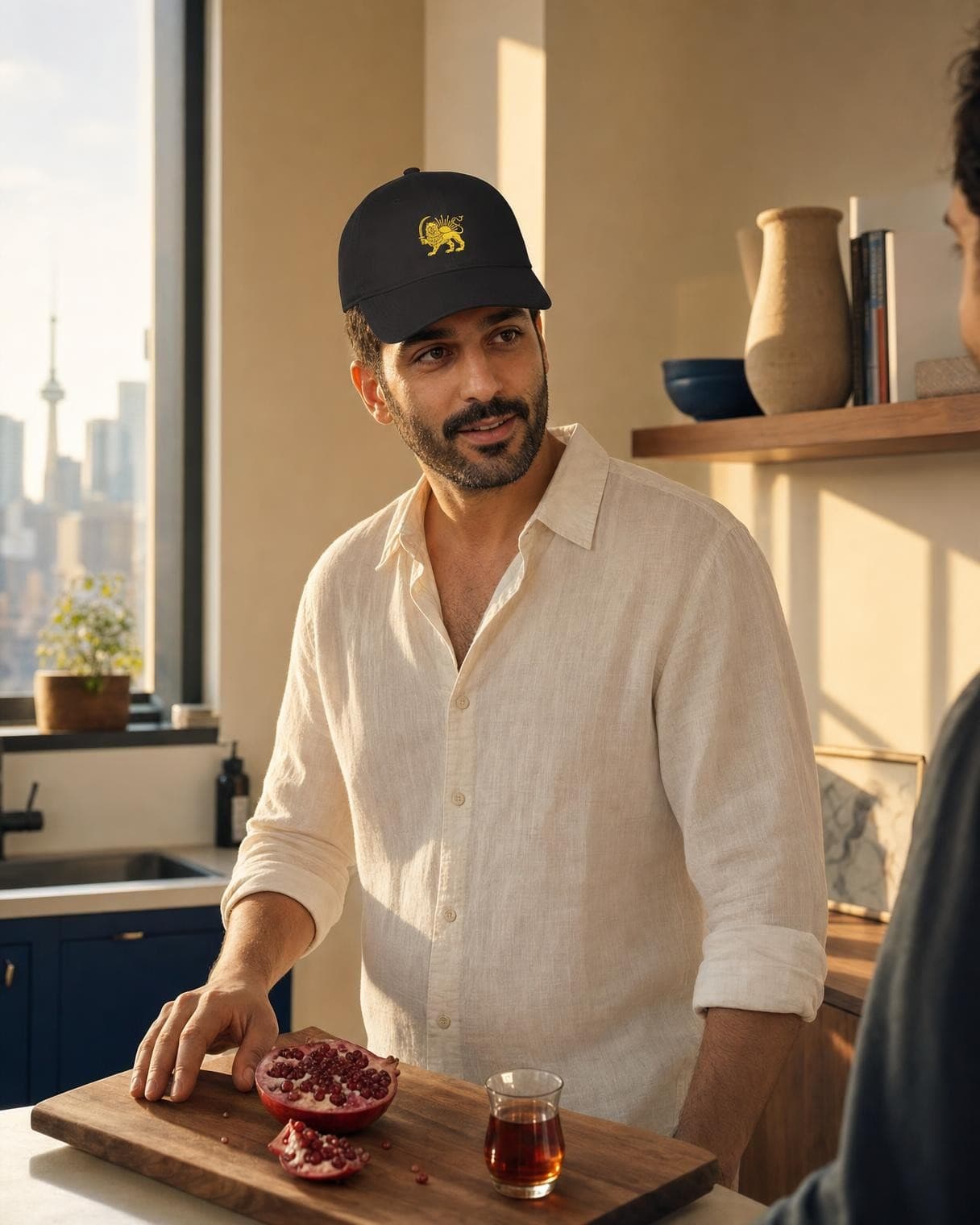 Lion and Sun Embroidered Cap